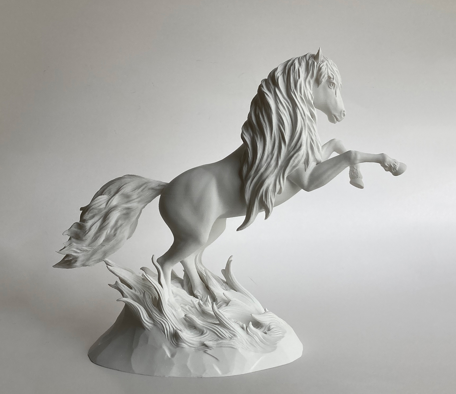 Horse Figurine, Classic Style. 3D Printed Exclusive Sculpture.